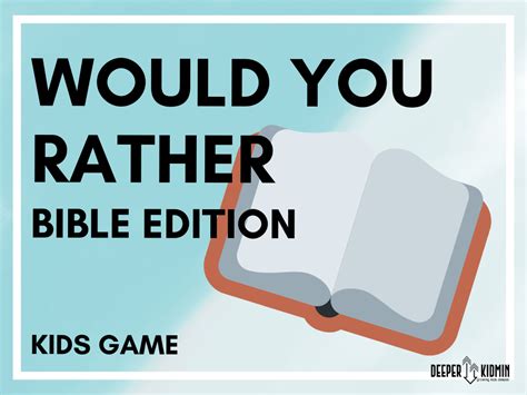 Would You Rather Bible Edition Printable